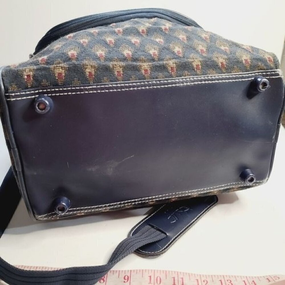 Vintage DVF Diane Von Furstenberg Ikat Fabric Over Night Travel Bag Luggage - Picture 9 of 16